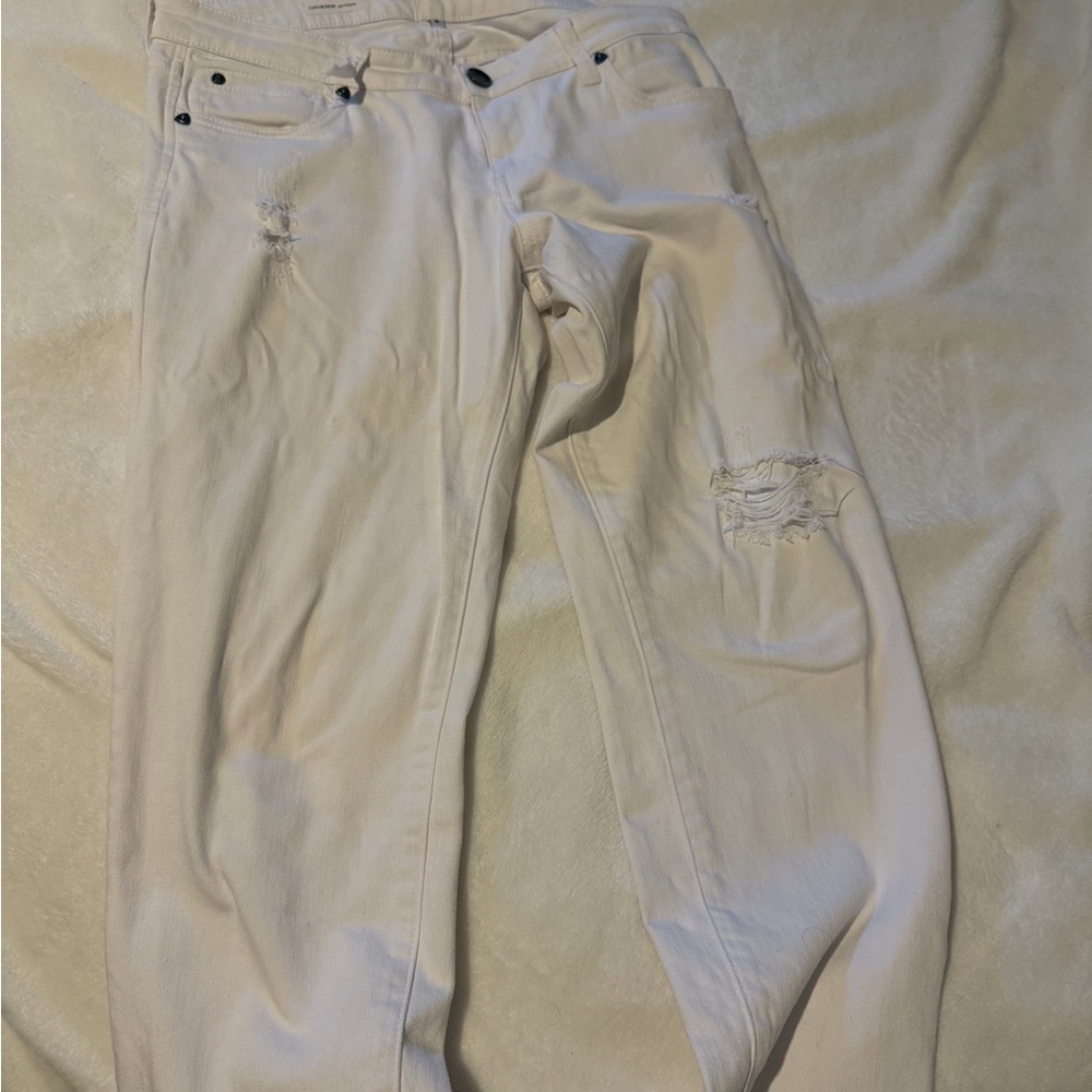 Kut from the Kloth Men's Light Tan Distressed Jeans